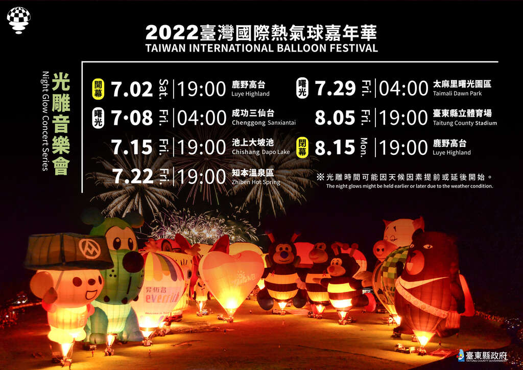【2022台灣國際熱氣球嘉年華會】時間.交通.停車場