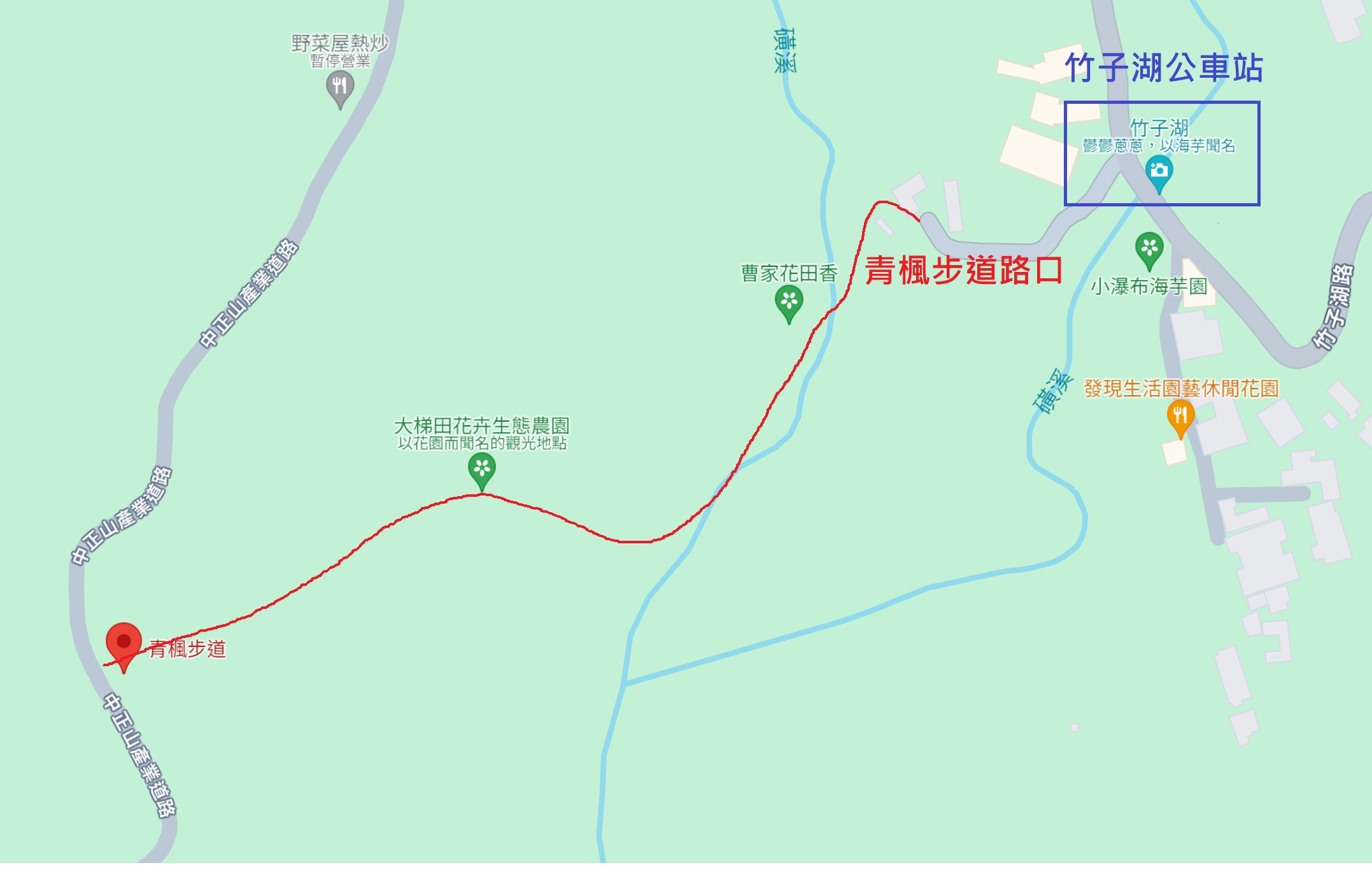 【青楓步道】竹子湖中正山步道交通.公車.地圖